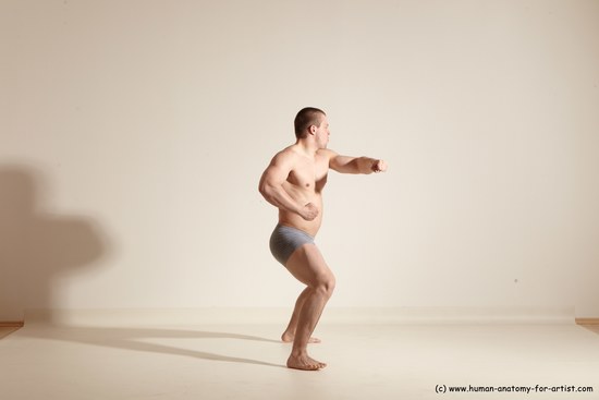 Underwear Martial art Man White Standing poses - ALL Athletic Short Brown Standing poses - simple Dynamic poses Academic