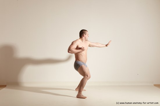 Underwear Martial art Man White Standing poses - ALL Athletic Short Brown Standing poses - simple Dynamic poses Academic