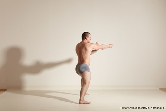 Underwear Martial art Man White Standing poses - ALL Athletic Short Brown Standing poses - simple Dynamic poses Academic