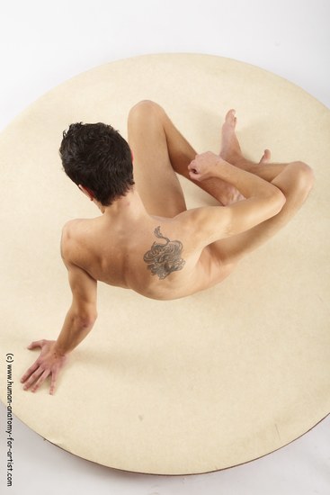 Nude Man White Sitting poses - simple Athletic Short Brown Sitting poses - ALL Realistic