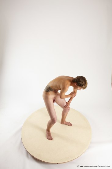 Nude Man White Standing poses - ALL Slim Short Brown Standing poses - simple Multi angles poses Realistic