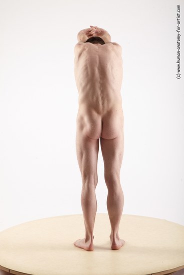 Nude Man White Standing poses - ALL Slim Short Brown Standing poses - simple Realistic