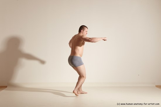 Underwear Martial art Man White Standing poses - ALL Athletic Short Brown Standing poses - simple Dynamic poses Academic