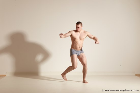 Underwear Martial art Man White Standing poses - ALL Athletic Short Brown Standing poses - simple Dynamic poses Academic