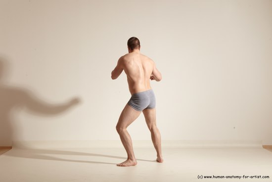 Underwear Martial art Man White Standing poses - ALL Athletic Short Brown Standing poses - simple Dynamic poses Academic