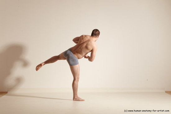 Underwear Martial art Man White Standing poses - ALL Athletic Short Brown Standing poses - simple Dynamic poses Academic