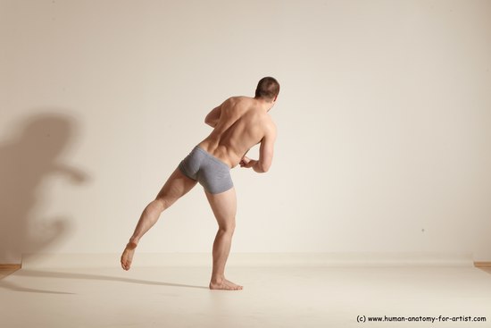 Underwear Martial art Man White Standing poses - ALL Athletic Short Brown Standing poses - simple Dynamic poses Academic