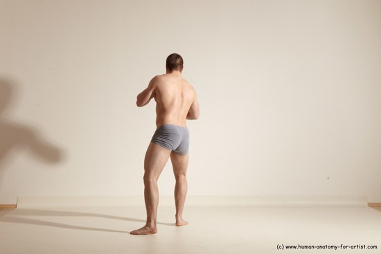 Underwear Martial art Man White Standing poses - ALL Athletic Short Brown Standing poses - simple Dynamic poses Academic