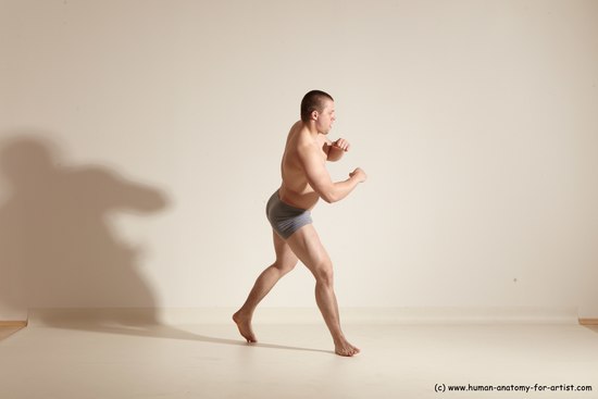 Underwear Martial art Man White Standing poses - ALL Athletic Short Brown Standing poses - simple Dynamic poses Academic