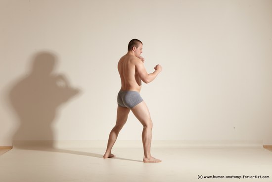 Underwear Martial art Man White Standing poses - ALL Athletic Short Brown Standing poses - simple Dynamic poses Academic