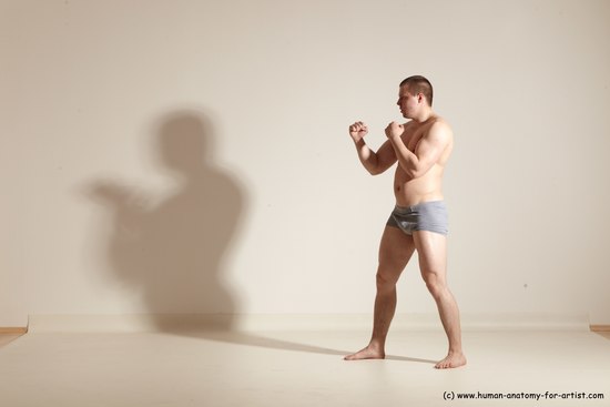 Underwear Martial art Man White Standing poses - ALL Athletic Short Brown Standing poses - simple Dynamic poses Academic