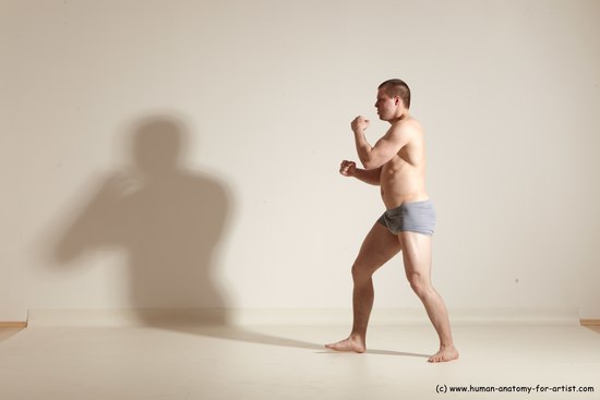 Underwear Martial art Man White Standing poses - ALL Athletic Short Brown Standing poses - simple Dynamic poses Academic