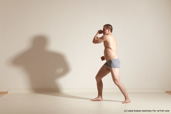 Underwear Martial art Man White Standing poses - ALL Athletic Short Brown Standing poses - simple Dynamic poses Academic