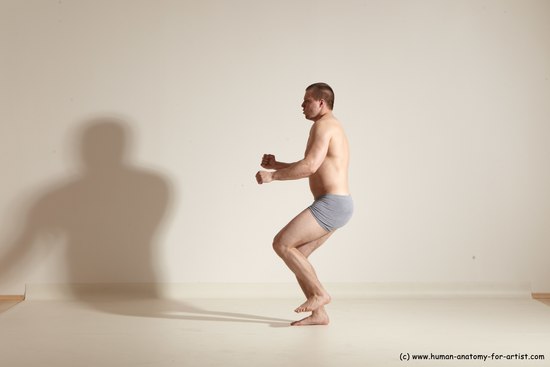 Underwear Martial art Man White Standing poses - ALL Athletic Short Brown Standing poses - simple Dynamic poses Academic