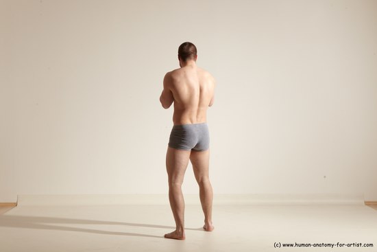 Underwear Martial art Man White Standing poses - ALL Athletic Short Brown Standing poses - simple Dynamic poses Academic