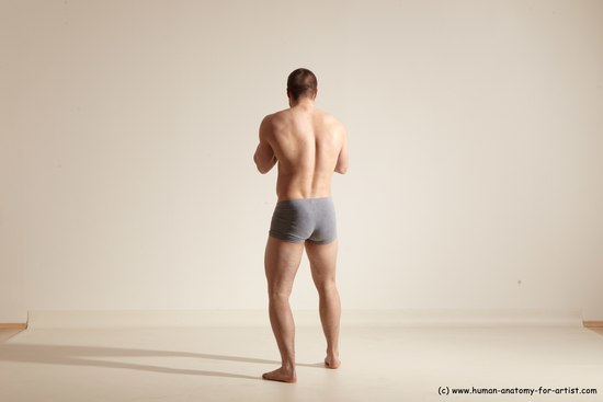 Underwear Martial art Man White Standing poses - ALL Athletic Short Brown Standing poses - simple Dynamic poses Academic