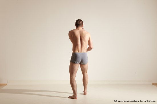 Underwear Martial art Man White Standing poses - ALL Athletic Short Brown Standing poses - simple Dynamic poses Academic