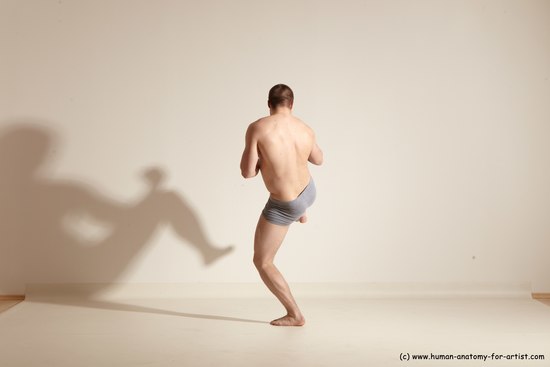 Underwear Martial art Man White Standing poses - ALL Athletic Short Brown Standing poses - simple Dynamic poses Academic