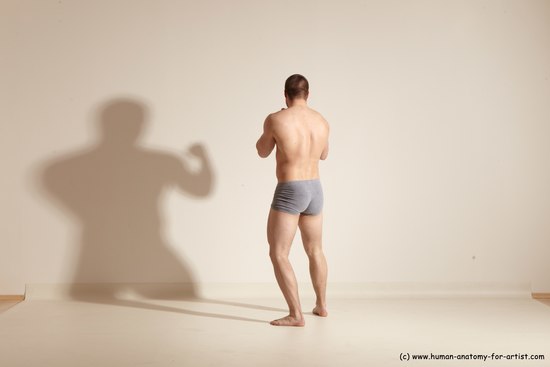 Underwear Martial art Man White Standing poses - ALL Athletic Short Brown Standing poses - simple Dynamic poses Academic