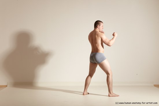 Underwear Martial art Man White Standing poses - ALL Athletic Short Brown Standing poses - simple Dynamic poses Academic