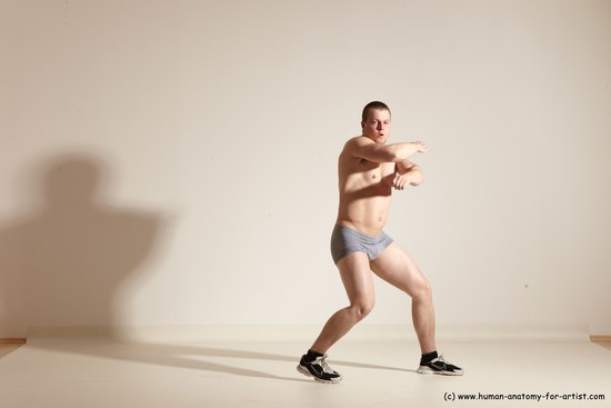 Underwear Martial art Man White Standing poses - ALL Athletic Short Brown Standing poses - simple Dynamic poses Academic