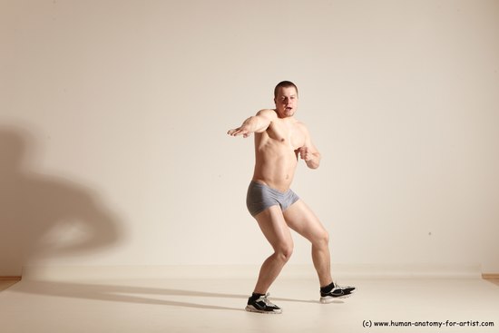 Underwear Martial art Man White Standing poses - ALL Athletic Short Brown Standing poses - simple Dynamic poses Academic