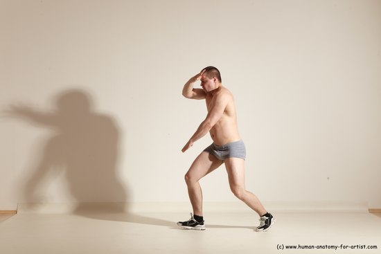 Underwear Martial art Man White Standing poses - ALL Athletic Short Brown Standing poses - simple Dynamic poses Academic