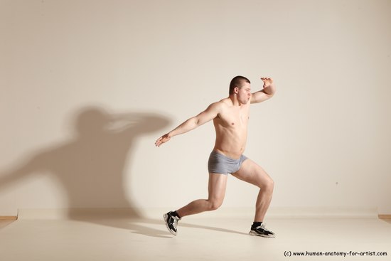 Underwear Martial art Man White Standing poses - ALL Athletic Short Brown Standing poses - simple Dynamic poses Academic