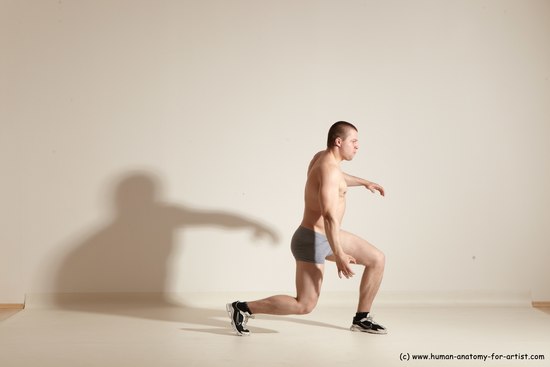 Underwear Martial art Man White Standing poses - ALL Athletic Short Brown Standing poses - simple Dynamic poses Academic