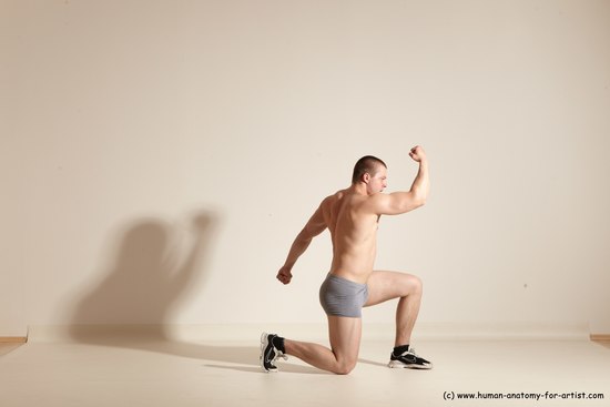 Underwear Martial art Man White Standing poses - ALL Athletic Short Brown Standing poses - simple Dynamic poses Academic