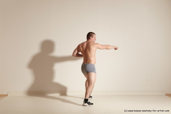 Underwear Martial art Man White Standing poses - ALL Athletic Short Brown Standing poses - simple Dynamic poses Academic