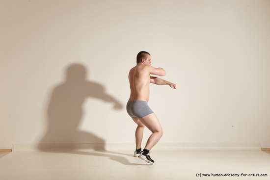 Underwear Martial art Man White Standing poses - ALL Athletic Short Brown Standing poses - simple Dynamic poses Academic