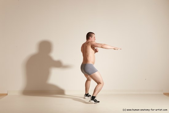 Underwear Martial art Man White Standing poses - ALL Athletic Short Brown Standing poses - simple Dynamic poses Academic