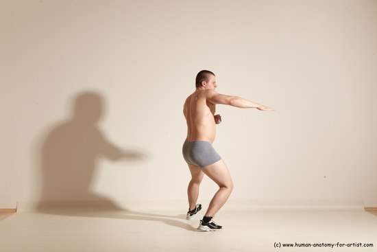 Underwear Martial art Man White Standing poses - ALL Athletic Short Brown Standing poses - simple Dynamic poses Academic