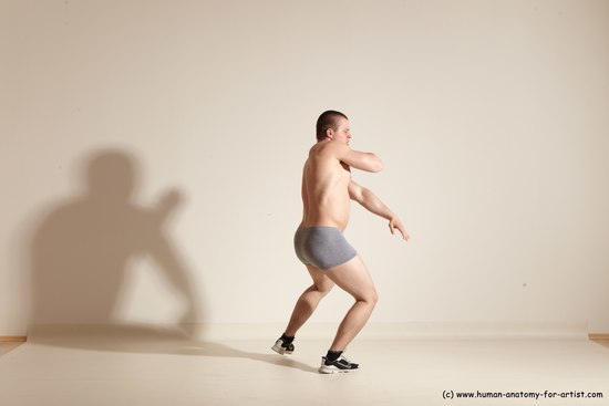 Underwear Martial art Man White Standing poses - ALL Athletic Short Brown Standing poses - simple Dynamic poses Academic