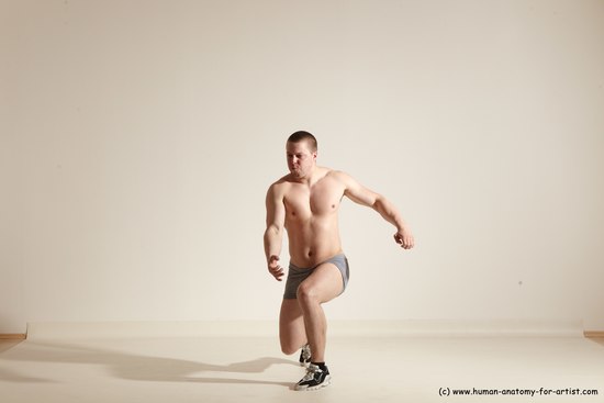 Underwear Martial art Man White Standing poses - ALL Athletic Short Brown Standing poses - simple Dynamic poses Academic