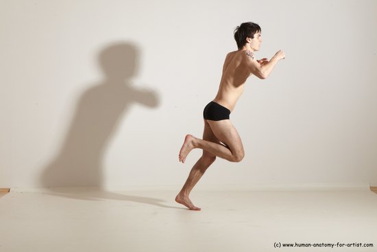 Underwear Martial art Man White Standing poses - ALL Slim Short Brown Standing poses - simple Dynamic poses Academic