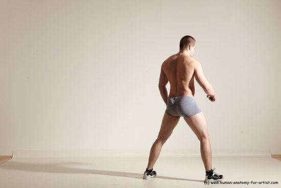 Underwear Martial art Man White Standing poses - ALL Athletic Short Brown Standing poses - simple Dynamic poses Academic