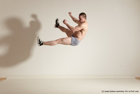 Underwear Martial art Man White Standing poses - ALL Athletic Short Brown Standing poses - simple Dynamic poses Academic