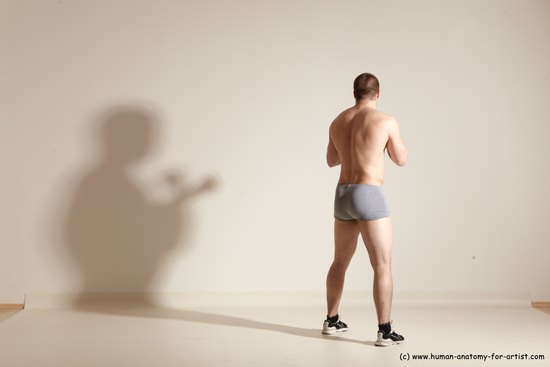 Underwear Martial art Man White Standing poses - ALL Athletic Short Brown Standing poses - simple Dynamic poses Academic