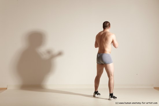 Underwear Martial art Man White Standing poses - ALL Athletic Short Brown Standing poses - simple Dynamic poses Academic