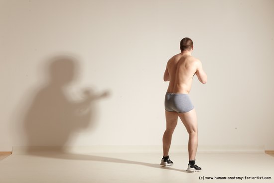 Underwear Martial art Man White Standing poses - ALL Athletic Short Brown Standing poses - simple Dynamic poses Academic