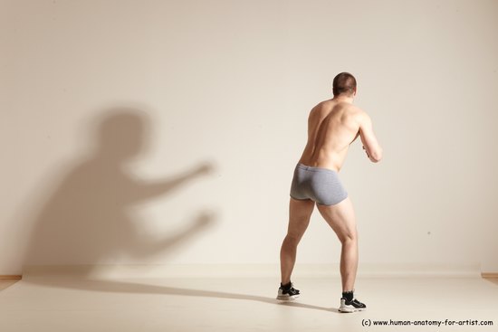 Underwear Martial art Man White Standing poses - ALL Athletic Short Brown Standing poses - simple Dynamic poses Academic