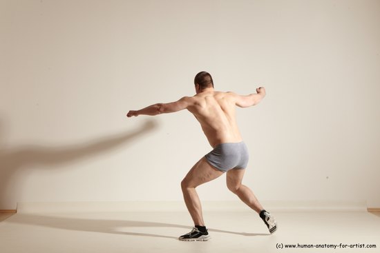 Underwear Martial art Man White Standing poses - ALL Athletic Short Brown Standing poses - simple Dynamic poses Academic