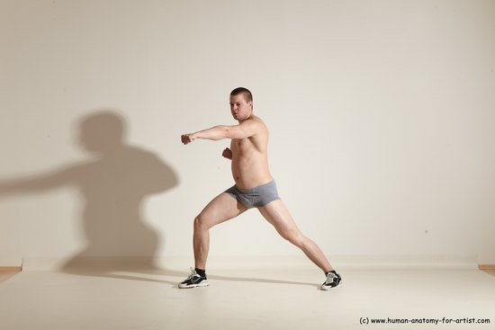 Underwear Martial art Man White Standing poses - ALL Athletic Short Brown Standing poses - simple Dynamic poses Academic