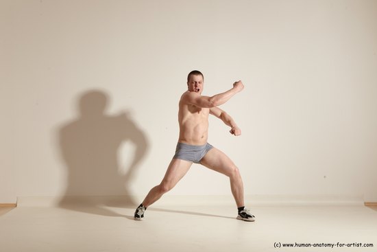 Underwear Martial art Man White Standing poses - ALL Athletic Short Brown Standing poses - simple Dynamic poses Academic