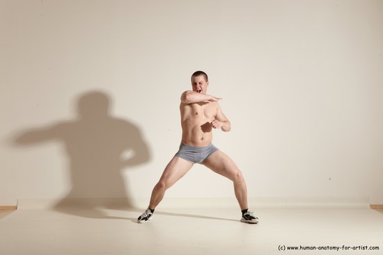 Underwear Martial art Man White Standing poses - ALL Athletic Short Brown Standing poses - simple Dynamic poses Academic