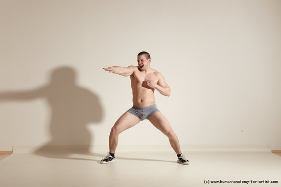 Underwear Martial art Man White Standing poses - ALL Athletic Short Brown Standing poses - simple Dynamic poses Academic