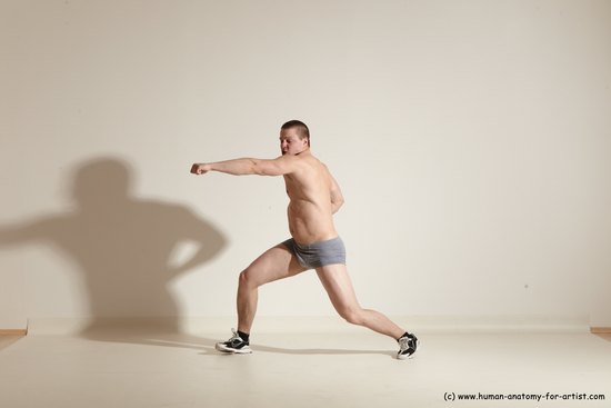 Underwear Martial art Man White Standing poses - ALL Athletic Short Brown Standing poses - simple Dynamic poses Academic