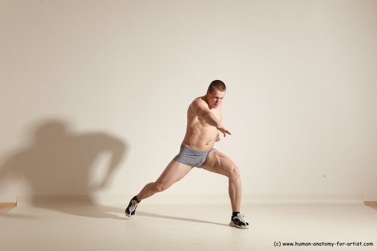 Underwear Martial art Man White Standing poses - ALL Athletic Short Brown Standing poses - simple Dynamic poses Academic